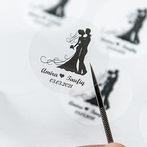 Customize Personalized Name Clear Transparent White Kraft Sticker, Wedding Sticker Logo Eyelashes Sticker custom lip gloss label