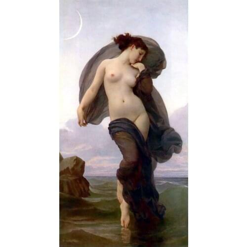 Handmade Oil painting reproduction La Crepuscule aka Evening Mood by William Bouguereau