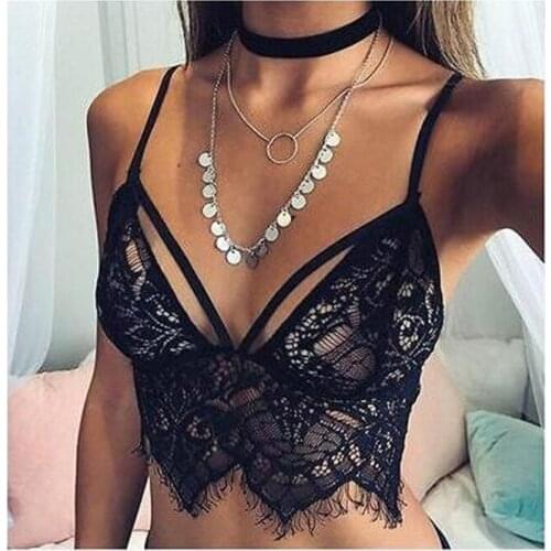Hot Sexy women blusa Bandage Halter Tank Top Female strappy Camisole bra bralette sexy bustier crop top Stripe Grey cropped tops