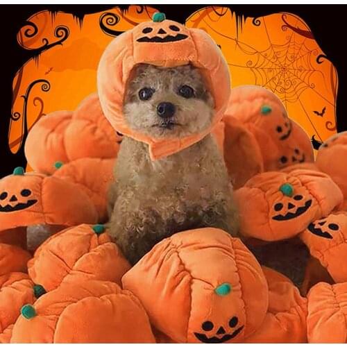 Cute Pet Hat Halloween Pumpkin Pet Dog Cat Hat Dress Up Headdress Small Dog Cat Cosplay Costume Decorative Hat Pet Accessoires