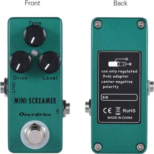 Mosky Mini Screamer Overdrive Guitar Effect Pedal True Bypass Guitar Parts & Accessories Overdrive Effect Pedal Mini