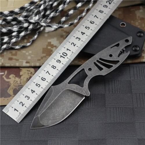 EDC Knife Hunting Knife Tactical Camp Hike Outdoor Self Defense Hunting Survival Tools Fixed Blade D2 Steel Straight Knife