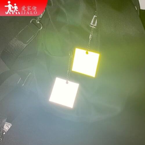 New ORAFOL 600 candle lights square model Soft PVC Reflective keychain pendant charm bag accessories hanger for road safety