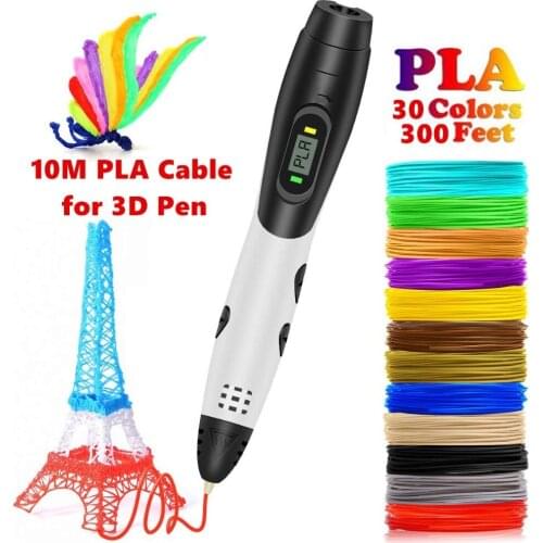 Plastic For 3D Pen 10 Meter PlA 1.75mm 3D Printer Filament Printing Materials Extruder Accessories Parts Transparent White Wood