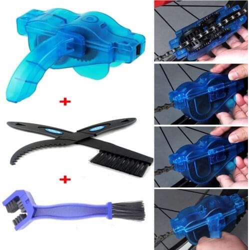 Portable Bicycle Chain Cleaner Scrubber Brushes Mountain Bike Wash Tool Set Cycling Cleaning Kit Bicycle Repair Tools Accessorie