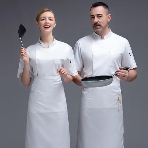 Bakery Pastry Cooking Cook Coat Men Women Kitchen Hotel Food Service Chef Uniform Shirt Breathable Mesh Short Sleeve Workwear
