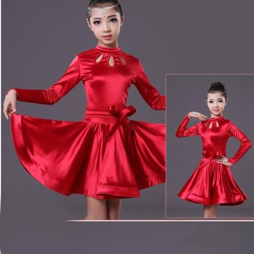 Professional Latin dance costume childrens girls competition suit girls performance show dance skirt female Latin clothes