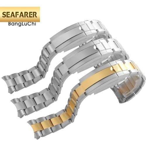 Substitute for Rolex Stainless Steel Watch Strap Submariner 116610 Black Green Water Ghost Watch band Chain Male 20mm Watchbands