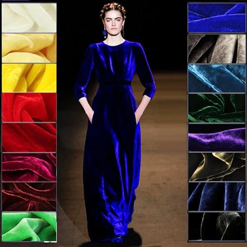 Silk Velvet Fabric 40 momme 140cm Width 55" Elegant Evening Dress Material
