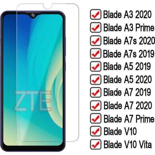 Glass For ZTE Blade A7s A5 A3 A7 2019 2020 Prime V10 Vita Case Screen Protective Film Cover For ZTE V10 A7 A5 A3 A7s 2020 Glass