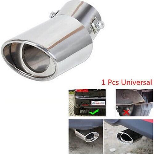 Universal Car Exhaust Muffler Tip Round Stainless Steel Pipe Chrome Exhaust Tail Muffler Tip Pipe Automotive Accessories