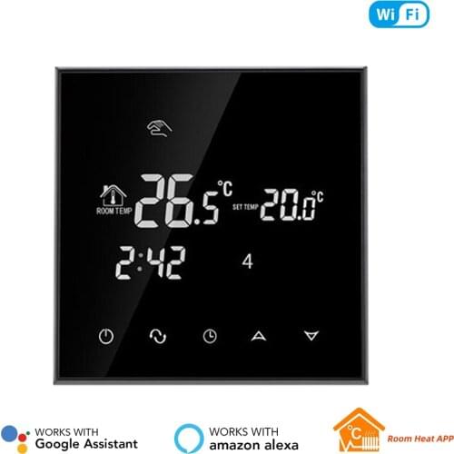 APP Controlled Intelligent and Smart Wifi Room Thermostat Electric Heating System Wireless Temperature Controller Regulator