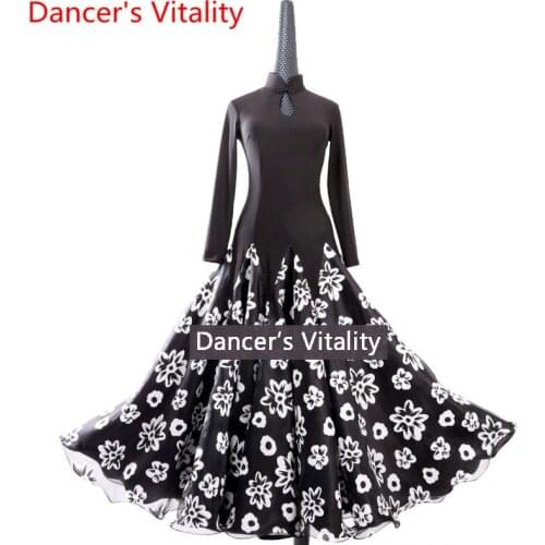 Women ballroom dance clothing dress Waltz danc ompetition dress adult female new modern dance practice dress