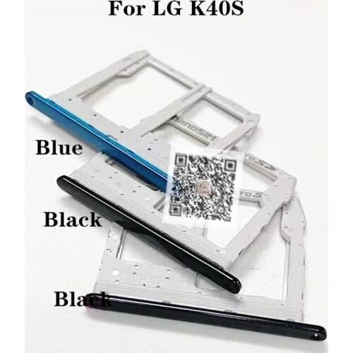 100% Original SIM Tray Holder For LG K40S SD/SIM Card Reader Case Cover Replacement Parts