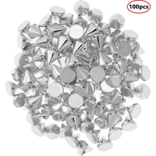 100Pc Straight Hole Bullet Punk Rivets Retro Studs Fasteners Bag Shoes Belt Leather Crafts Rivets DIY Badge Clothing Decor Rivet