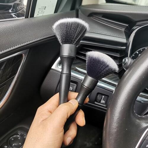 2pcs Ultra-Soft Detailing Brush Super Soft Auto Interior Detail Brush With Synthetic Bristles Car Dash Duster Brush