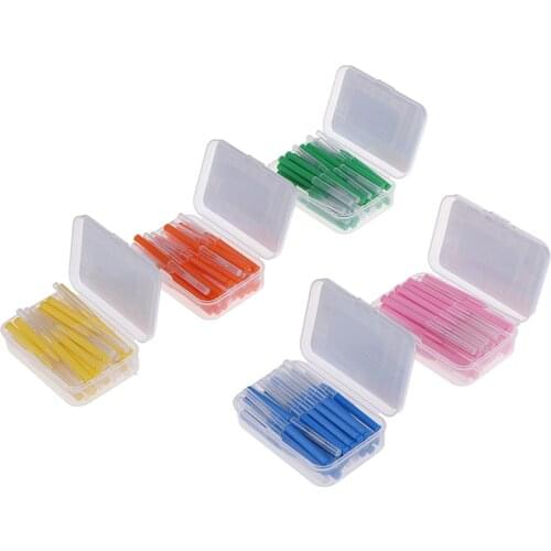 20/30/40pcs/Box I Shaped Interdental Brush Denta Floss Interdental Cleaners Dental Teeth Brush Toothpick Oral Care Tool