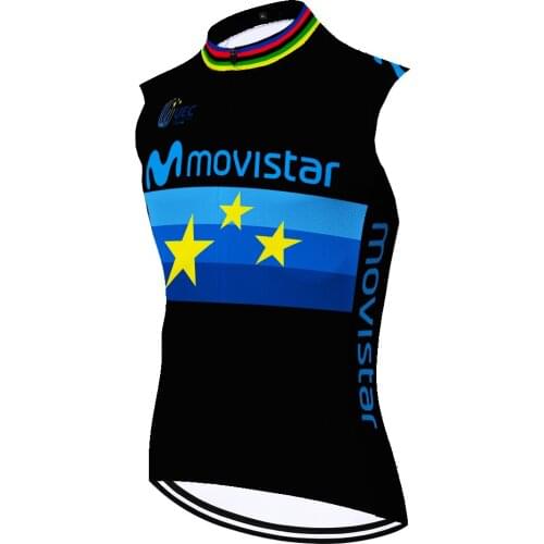 No windproof Movistar Para Camiseta Masculino sleeveless Ropa Jersey Mallot Verano Camisa Masculina Maillot Ciclismo Hombre
