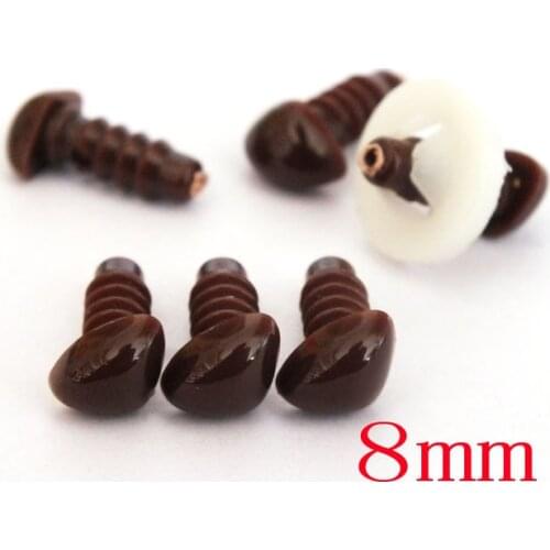 Free Shipping!! 8mm 60pcs/lot triangle plastic safety toy dog nose Amigurumi brown noses