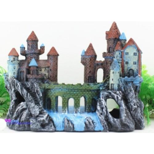 Aquarium Decor Simulation Resin Hide Castle Fish Tank Aquarium Ornaments Deco