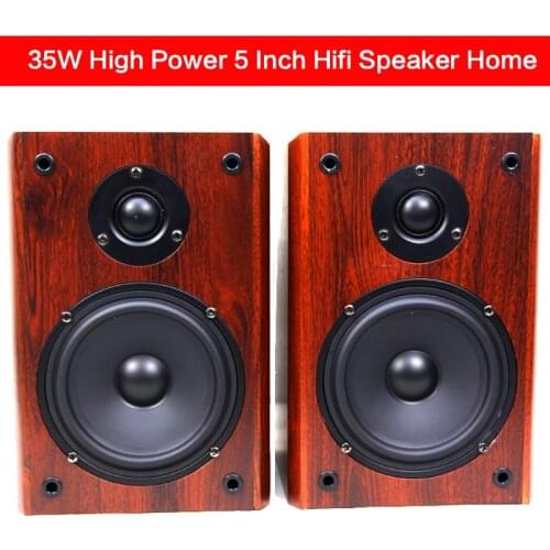 35W 5 Inch High Power Bookshelf Speaker Home Theater Passive Audio Two-way Surround High-fidelity Audio Hifi Enthusiast Speaker