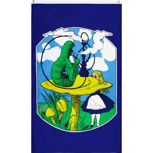 Yehoy 90x150cm little girl Alice in Wonderland Flag