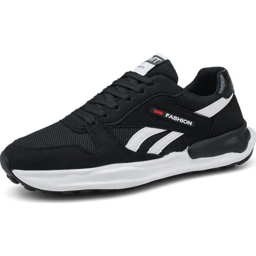 Men Fashion Sneakers Light Breathable Jogging Shoes Non-slip Shock Absorption Running Shoes Casual Flats Athletic Shoes for Men