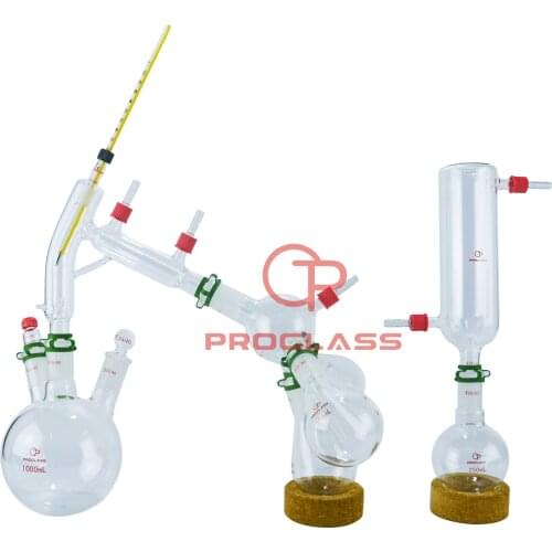 Laboratory Short Path 1L Chemistry Lab Glassware Distillation Kit with Cold Trap kit