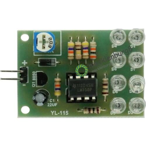 LM358 inhale the light of flicker lamp 8 pcs. 5mm blue LED flashing Bulb Spare Parts DIY Electronic Kit Luxury electronic Compon