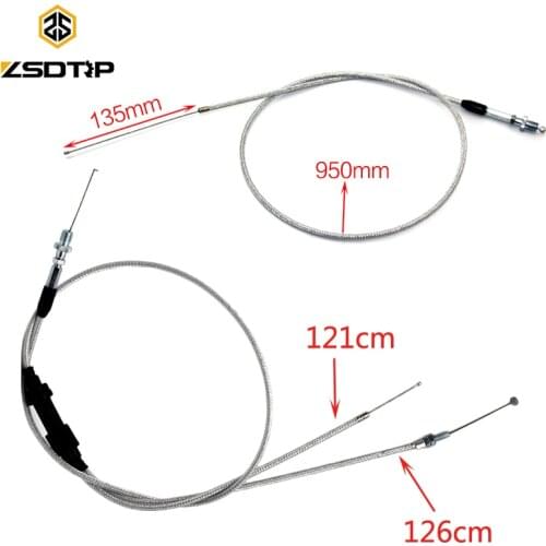 ZSDTRP Modified Extended Throttle Line Single/Double Automatic Carburetor Throttle Grip Cable Wire Accelerate Pump Carb