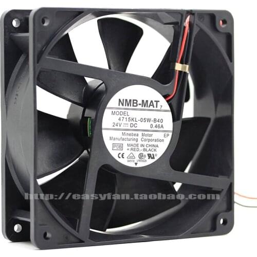 NEW NMB-MAT Minebea 4715KL-05W-B40 12038 12CM 24V 0.46A Double Ball bearing Frequency converter cooling fan