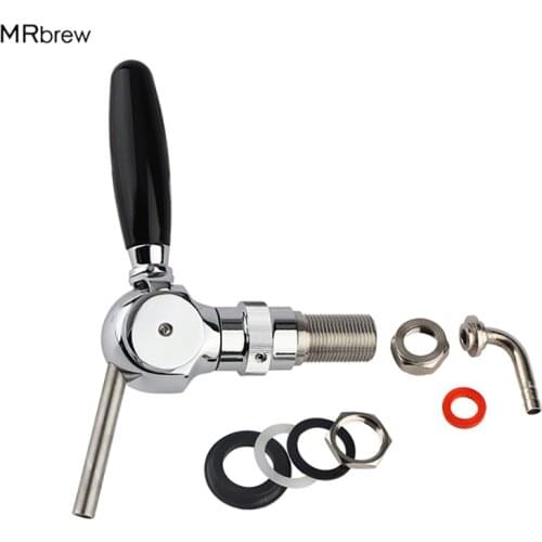 New Sliver Draft Brass Belgian Beer tap Faucet with 30mm Thread shank ball beer tap,for homebrew kegging