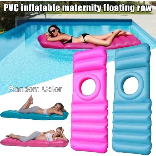 Newly Inflatable Float for Gravida PVC Pregnancy Maternity Raft with Hole Pregnancy Bed Float for Swimming Pool 180*70cm