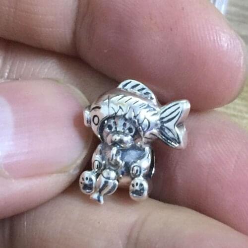 Mistletoe Genuine 925 Sterling Silver Pisces Bear Charm Bead Fit European Bracelet Jewelry