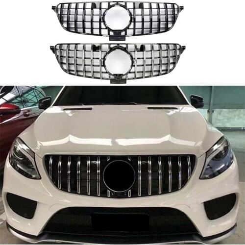 Front Bumper Racing Grill Billet Grille Cover For Mercedes-Benz W166 GLE-Class 2015-2019 GT