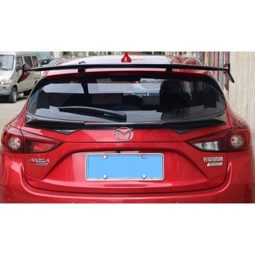 High quality Carbon Fiber Car Rear Trunk Lip Spoiler Wing Fits For MAZDA 3 Axela Hatchback 2014 2015 2016 2017 2018 2019