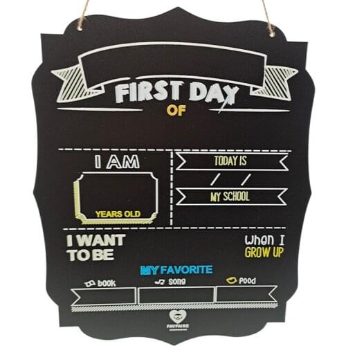 School Reusable Chalkboard Sign Reversible Wood Frame Chalk Board | Back to School Photo Prop Board