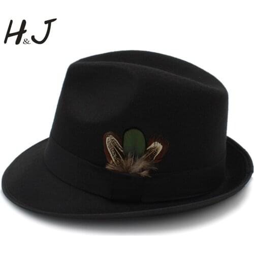 Women Mens Black Feminino Fedora Hat For Lady Winter Autumn Derby Jazz Hats British Trilby Hats Leather Size 57CM