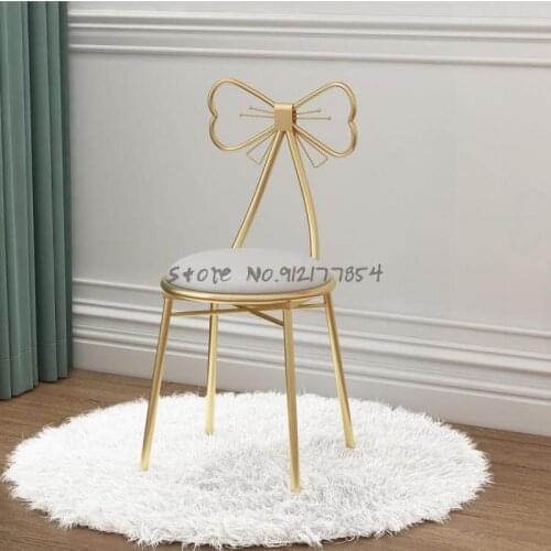 Nordic backrest dressing stool bedroom makeup stool simple light luxury butterfly chair net red dressing table dressing table ch