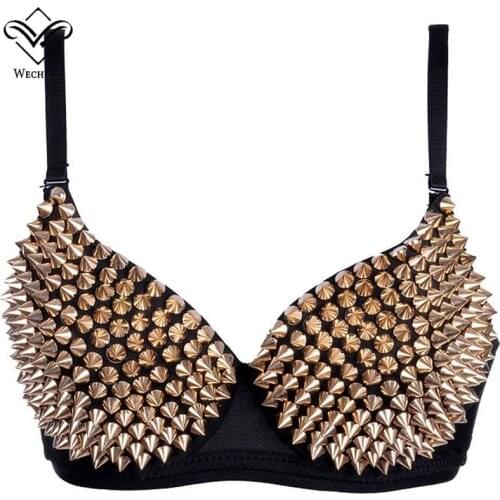 Wechery Women Steampunk Corset Sexy Gothic Women Push Up Bra Corsage Sexy lingerie Bras Gold Sliver New Fashion Party Bra Club