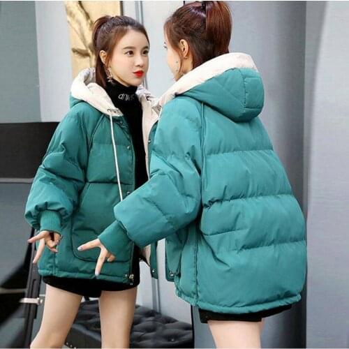 Womens short cotton-padded jacket autumn and winter new bread clothes loose winter coat winter coat women
