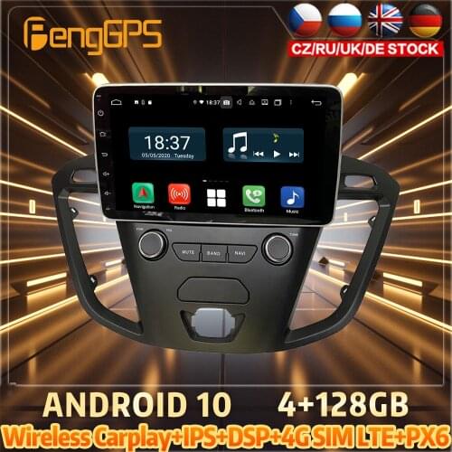 128G Android10 PX6 DSP For Ford Transit 2017 2018 Car DVD GPS Navigation Auto Radio Stereo Video Multifunction CarPlay HeadUnit