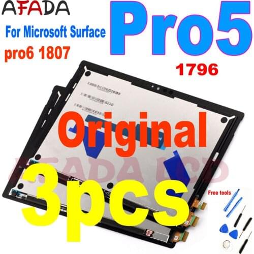 3PCS Original Lcd For Microsoft Surface Pro 5 1796 LCD Display Touch Digitizer Assembly LP123WQ1 For Microsoft Surface Pro5 Lcd