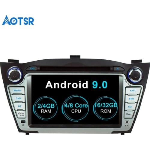 Aotsr Android 9.0 GPS navigation Car DVD Player For Hyundai IX35 Tucson 2009-2015 multimedia 2 din radio recorder 4GB+32GB