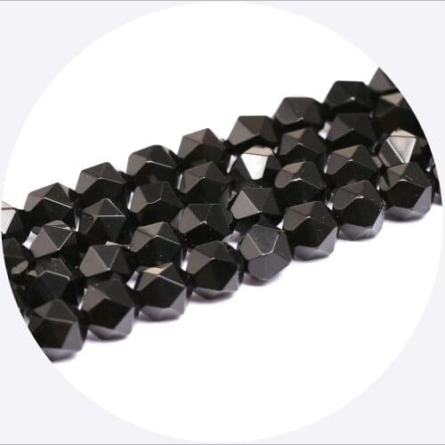 Natural 8mm Black Gemstone Beads,Free Shipping 3 Strands Faceted Onyx Stone Beads For Jewelry Bracelets Making,GF10