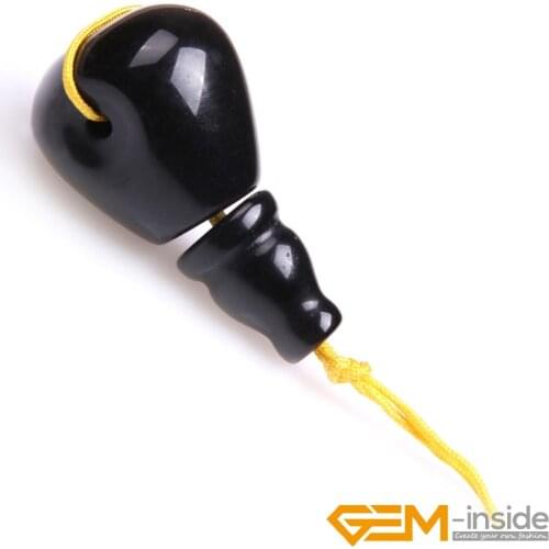 Drop Shape Natural Black Obsidian Beads Three Hole Buddha Mala Guru Bead One Set For Tibetan Prayer Beads Making