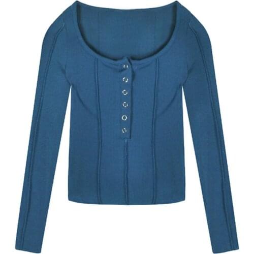 Cheap wholesale 2021 new Korean fashion long sleeve shirts for women casual woman tshirts female lady beautiful sexy Tops BFPK