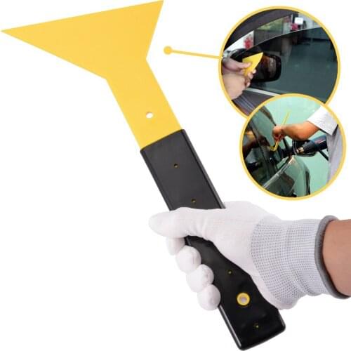 EHDIS Window Film Tinting Scraper Tool Car Protection Foil Film Long Handle Squeegee Wrapping Glass Sticker Remove Cleaning Tool