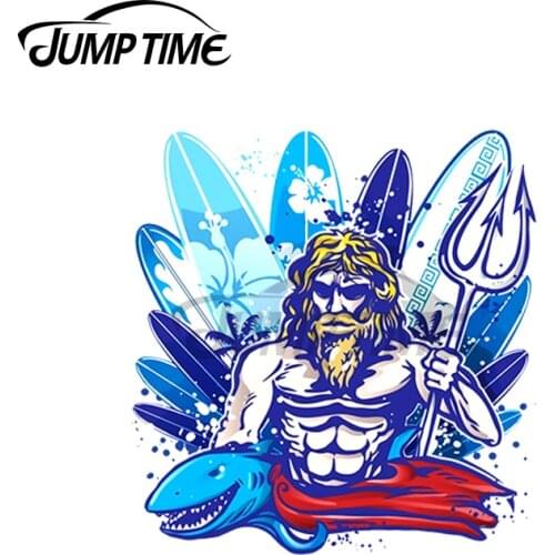 JumpTime 13 x 5.8cm For Poseidon Surfer Graffiti Car Sticker Windows Decal Anime Graphics Fashion Vinyl Material Decoration