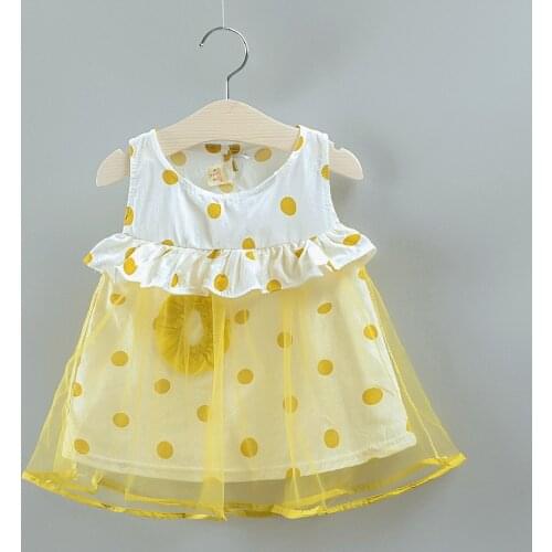 New Casual Summer Baby Girl Dress Cotton Print Sleeveless Cute Princess Infant 2019Girl Dresses Toddler Baby Girl Clothes 0-24M